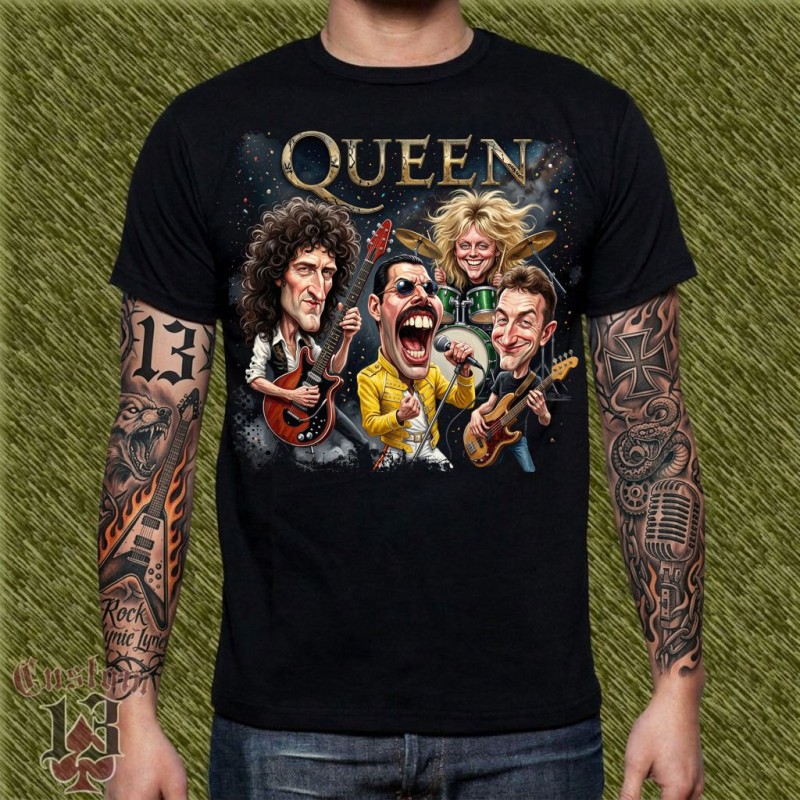 Camiseta Caricatura Queen - Bohemian Rhapsody