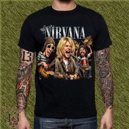 Camiseta Caricatura Nirvana - Seattle Grunge