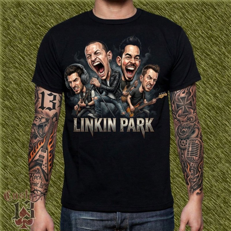 Camiseta Caricatura Linkin Park - Hybrid Nu Metal
