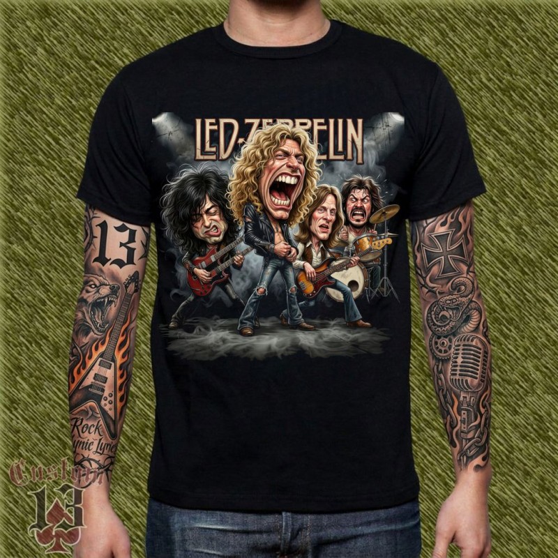 Camiseta Caricatura Led Zeppelin - Stairway Legends