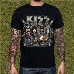 Camiseta Caricatura Kiss - Rock and Roll Army