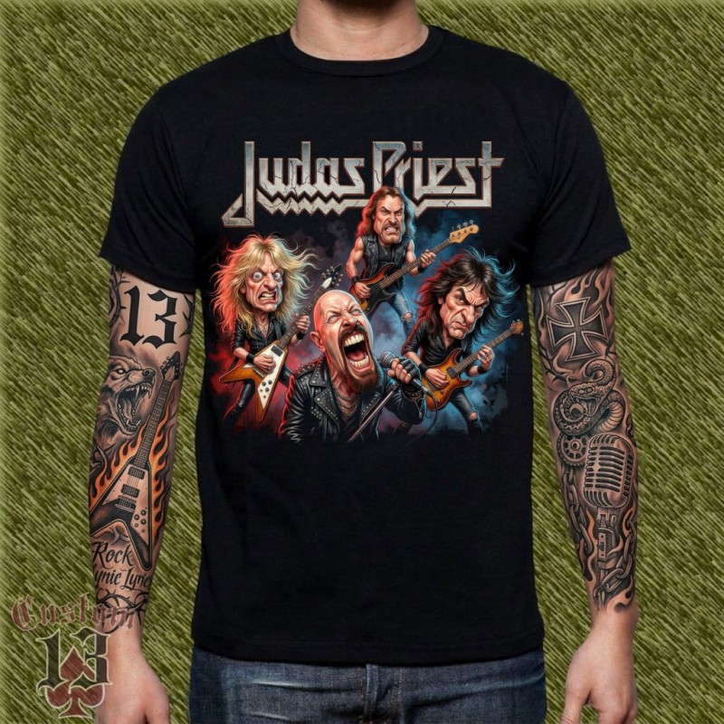 Camiseta Caricatura Judas Priest - British Steel