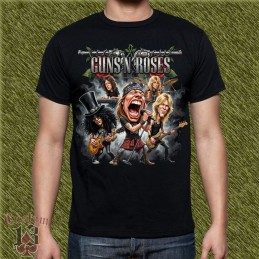 Camiseta Caricatura Guns N' Roses - Paradise City Rock