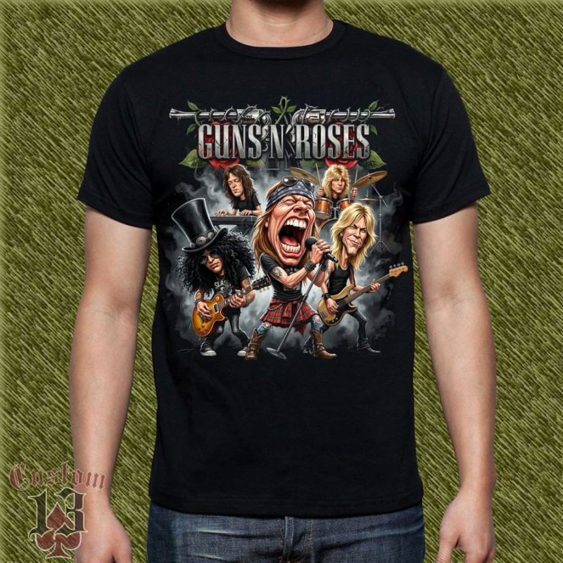 Camiseta Caricatura Guns N' Roses - Paradise City Rock