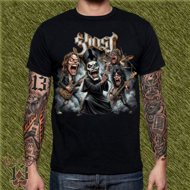 Camiseta Caricatura Ghost - Ritual Clergy