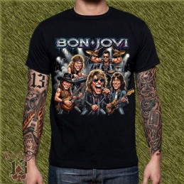 Camiseta Caricatura Bon Jovi - Rock Icons