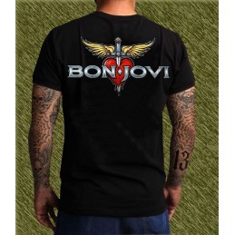 Camiseta Caricatura Bon Jovi - Jersey Rock 1983
