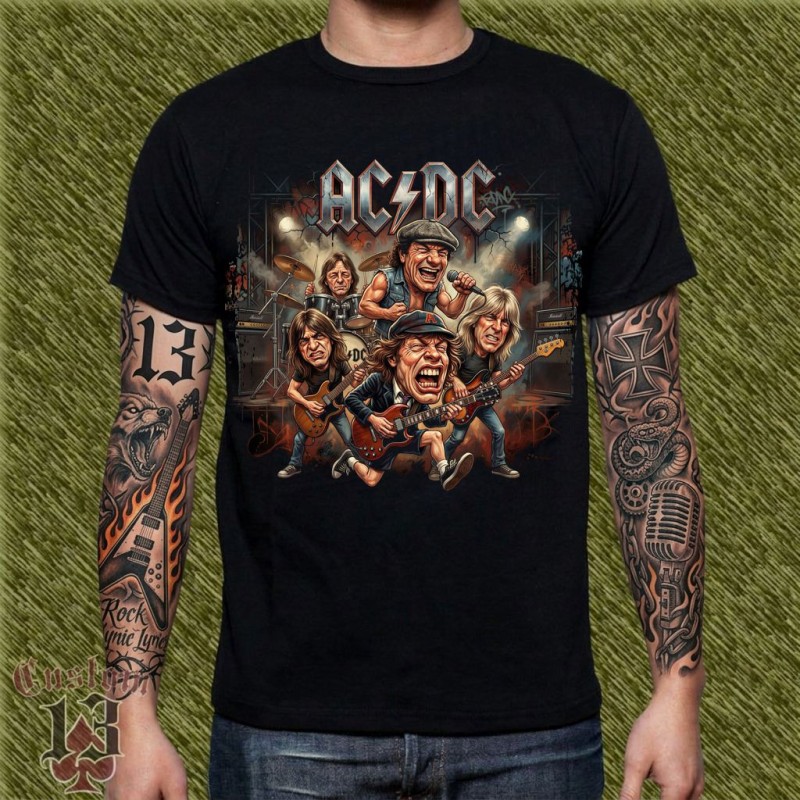 Camiseta Caricatura AC/DC - Live Concert