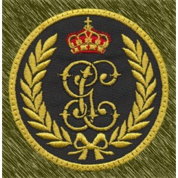 parche bordado, guardia civil, escudo con corona