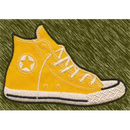Parche Bordado Zapatilla Estilo Converse Amarilla – Urban Style