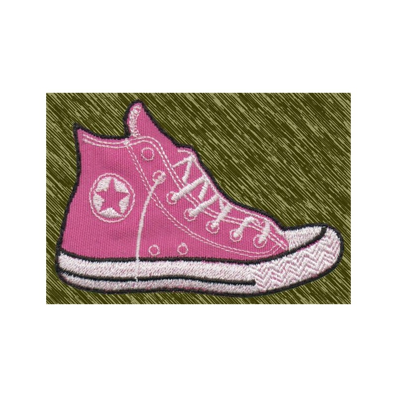 Parche Bordado Zapatilla Estilo Converse Rosa – Urban Style