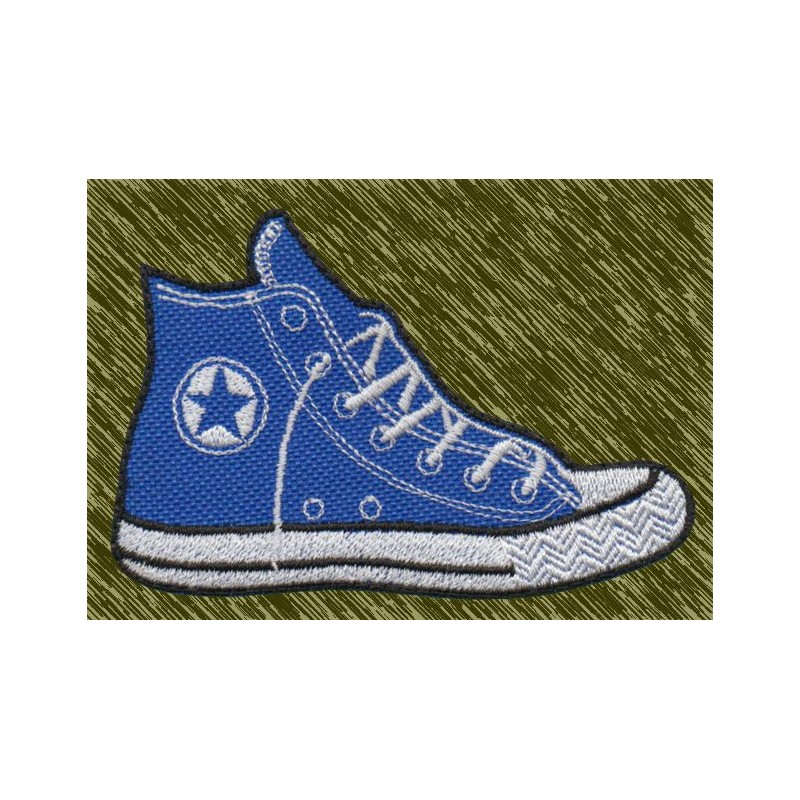 Parche Bordado Zapatilla Estilo Converse Azul – Urban Style