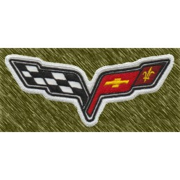 Parche Bordado Emblema Corvette – Clásico American Muscle