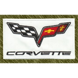 Parche Bordado Corvette (Logo y Nombre) – Alta Definición