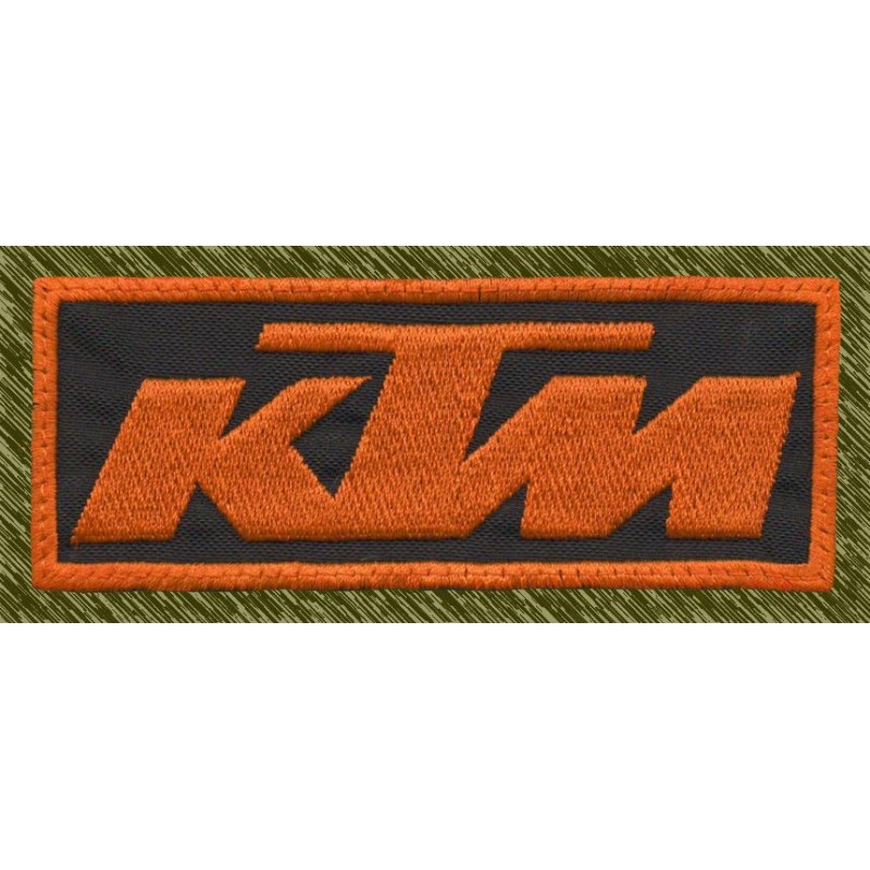 Parche Bordado KTM (Fondo Negro)