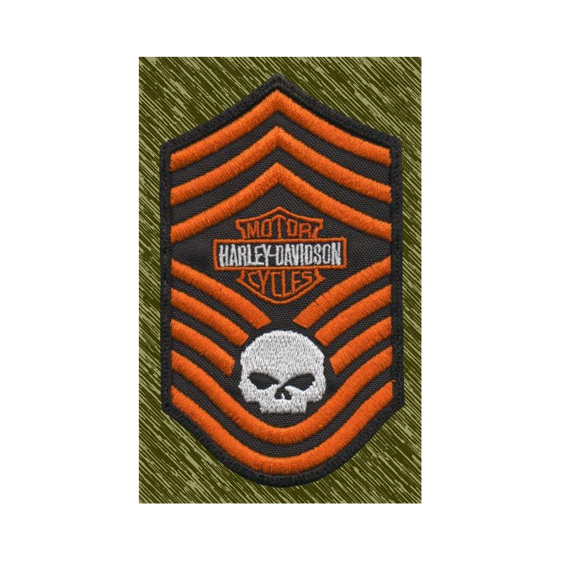 Parche Bordado Harley-Davidson Galón con Calavera
