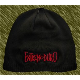 Gorro de lana bordado, Extremoduro nombre rojo
