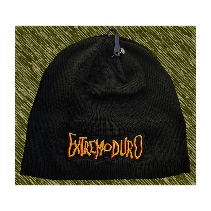 Gorro de lana bordado, extremoduro nombre amarillo