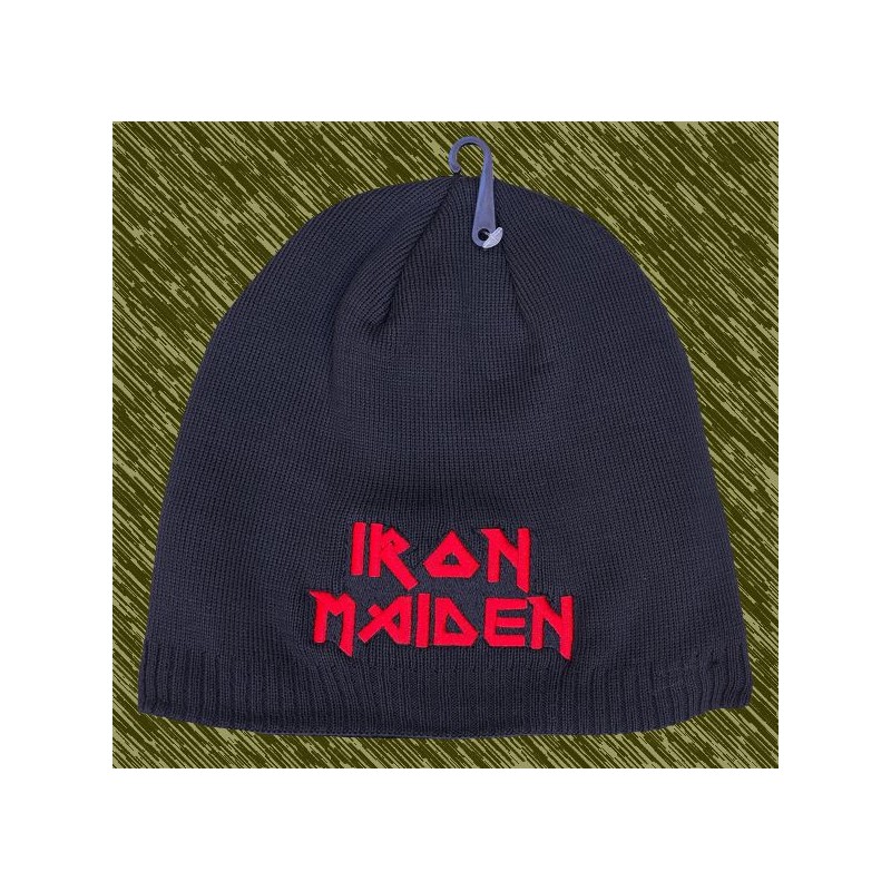 Gorro de lana bordado, iron maiden