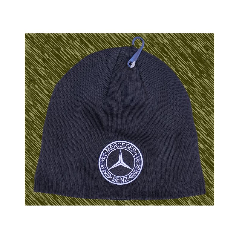 Gorro de lana bordado, Mercedes benz