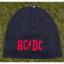 Gorro de lana bordado, AC DC