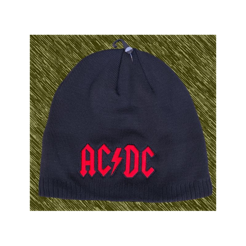 Gorro de lana bordado, AC DC