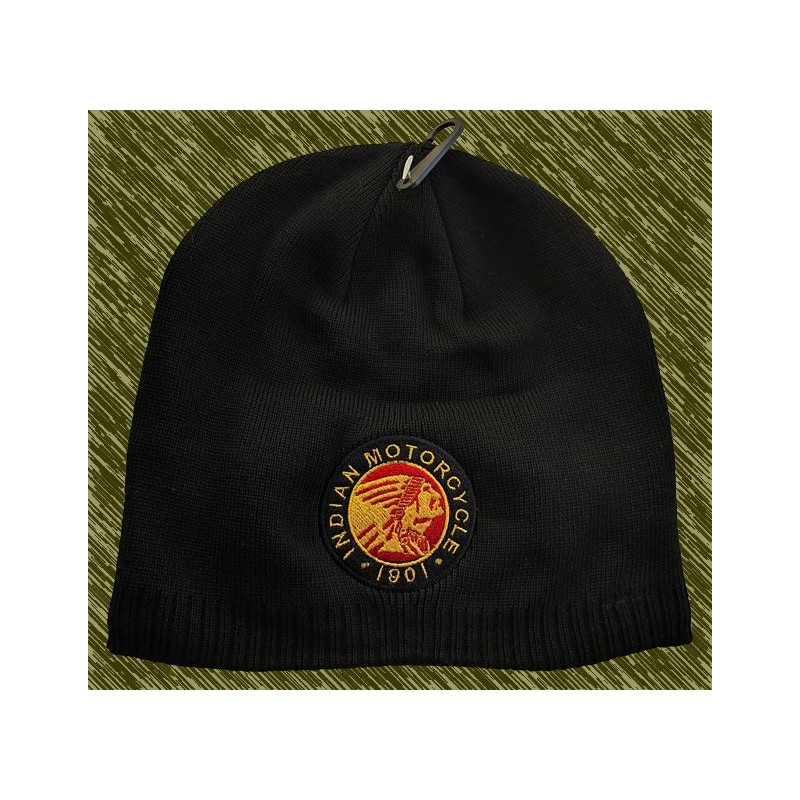 Gorro de lana bordado, Indian logo
