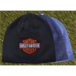 Gorro de lana harley davidson logo naranja