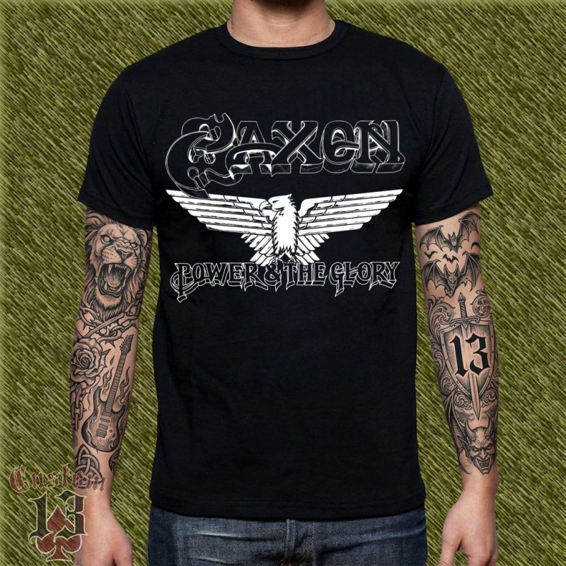 Comprar Camiseta Saxon Power and the Glory B/N | Custom 13
