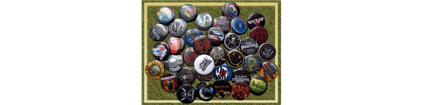 Chapas de grupos de música, biker, personalizadas